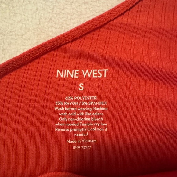 Nine West One-Shoulder Red Top - Picture 3 of 5